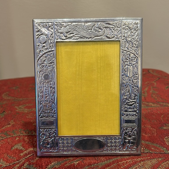 Vintage empire pewter birth record picture frame - Picture 8 of 12